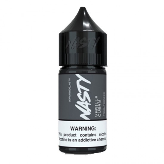 Nasty Vanilla Cuban Salt Likit, Siyah Şişe, Vegan Likit