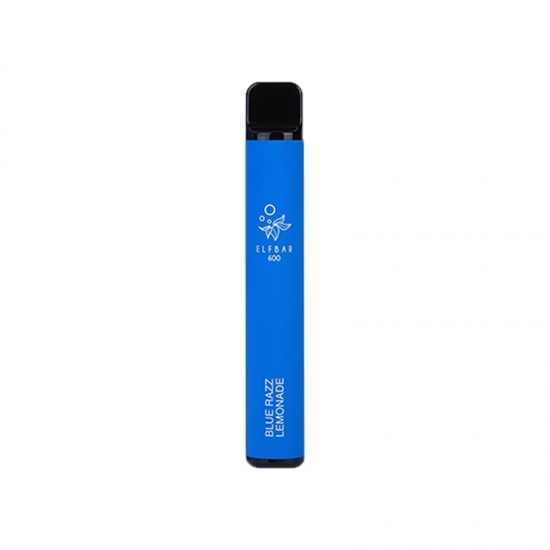 Elf Bar 600 Blue Razz Lemonade tek kullanımlık pod, mavi renkli.