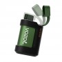 Vozol Gear 7000 Yeşil Tek Kullanımlık Vape Lemongrass Mint Kapak Açık