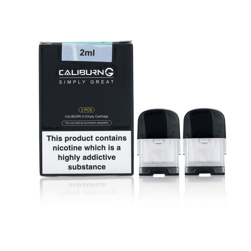 Uwell Caliburn G 2ml Kartuş (2 Adet), Siyah Uçlu Coil
