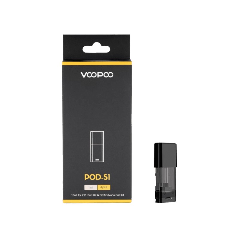 VOOPOO Drag Nano Pod Kartuş S1, 1ml, 4'lü paket, siyah