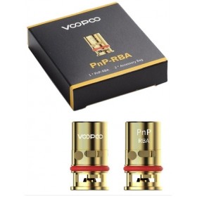 Voopoo PnP-RBA Coil altın renkli, yeniden sarılabilir yedek kartuş kutusu.