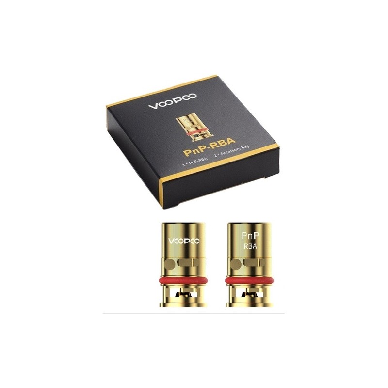 Voopoo PnP-RBA Coil altın renkli, yeniden sarılabilir yedek kartuş kutusu.