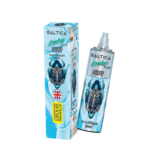 Saltica Cyberpunk 12000 Kiwi Dragon Berry tek kullanımlık elektronik sigara