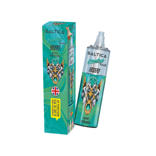 Saltica Cyberpunk 12000 Mint Menthol tek kullanımlık elektronik sigara.