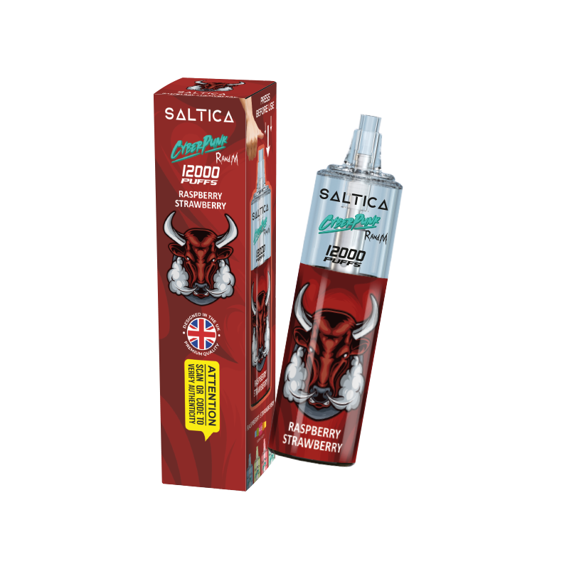 Saltica Cyberpunk 12000 Raspberry Strawberry tek kullanımlık elektronik sigara.