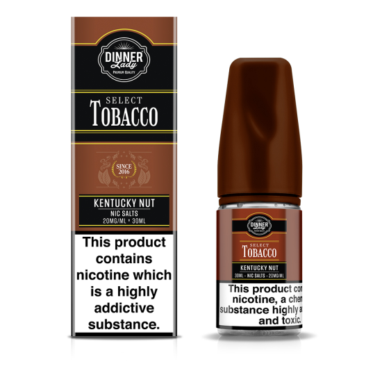 Dinner Lady Kentucky Nut Salt Likit, Select Tobacco aromalı, 20mg/ml nikotin.