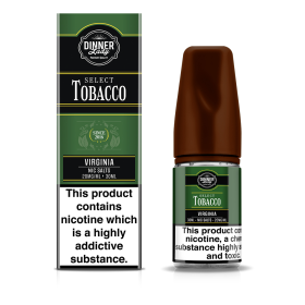 Dinner Lady Virginia Tobacco Salt Likit 20mg 30ml yeşil kutu ve şişe