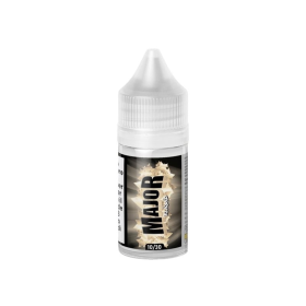 E-liquid France Major Salt Likit 10/30ml beyaz şişe.