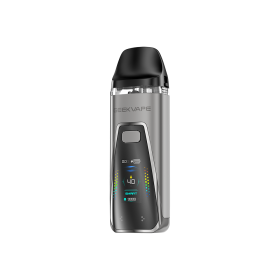 Gümüş Geekvape Digi Pro Pod Mod, dijital ekranlı, kompakt elektronik sigara.