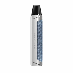 Geekvape Aegis 1FC Pod Mod gümüş renkli, kot görünümlü, kalem tipi elektronik sigara.