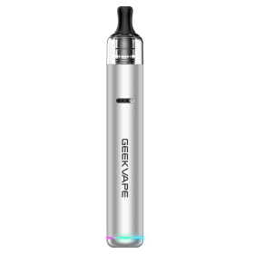 Geekvape Wenax S3 Pod Mod Gümüş renkli, ince ve şık elektronik sigara.