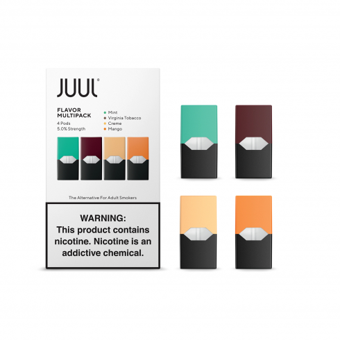 Juul Flavor Multipack 5.0% Salt E-Liquid Pods (Mint, Mango, Creme)