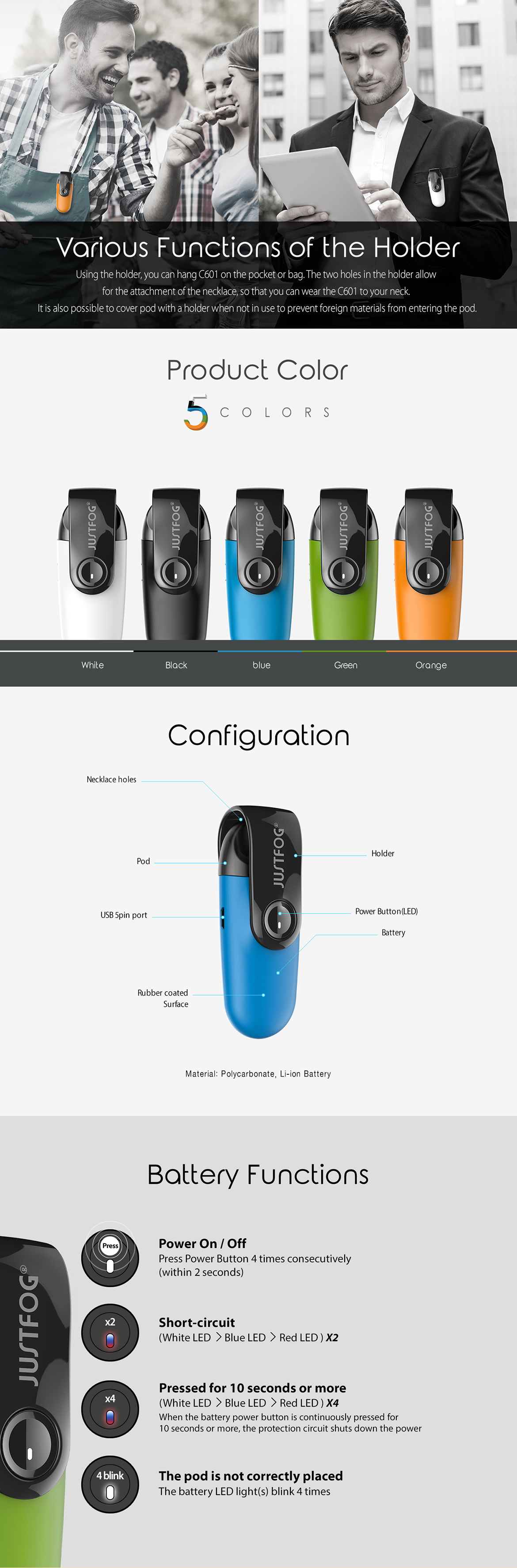 Justfog C601 Pod Mod